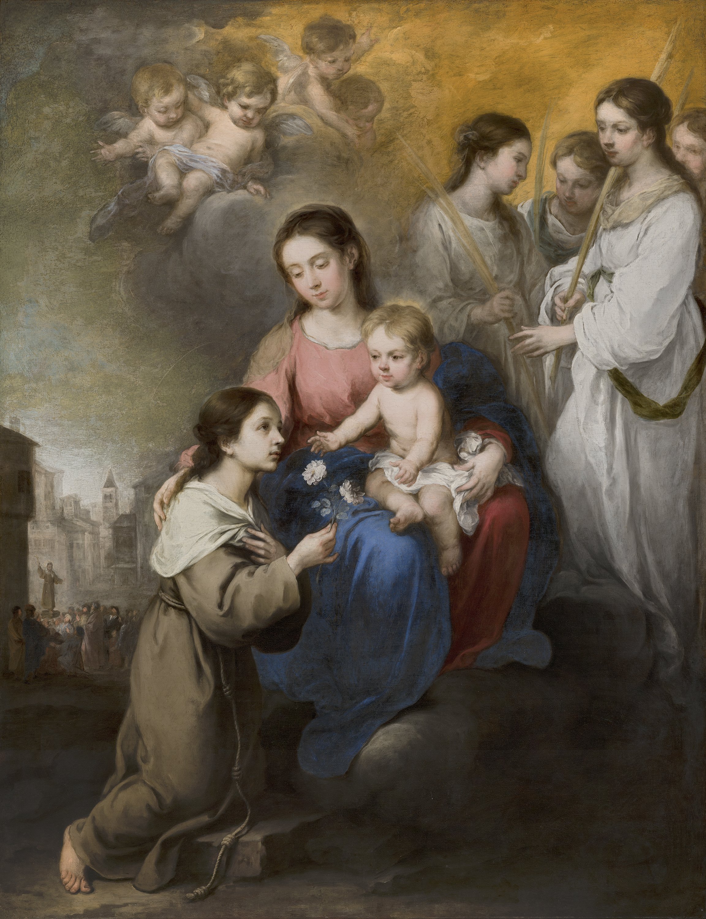 La Virgen y el Niño con santa Rosa de Viterbo Murillo Bartolomé